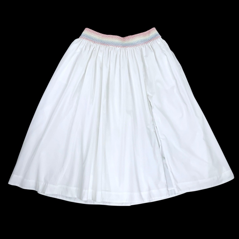 Abercrombie & Fitch Skirt Women XXL White Maxie Lined Smocked Waist NWOT